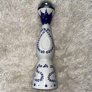 Clase Azul Tequila empty bottle missing the flower in the front